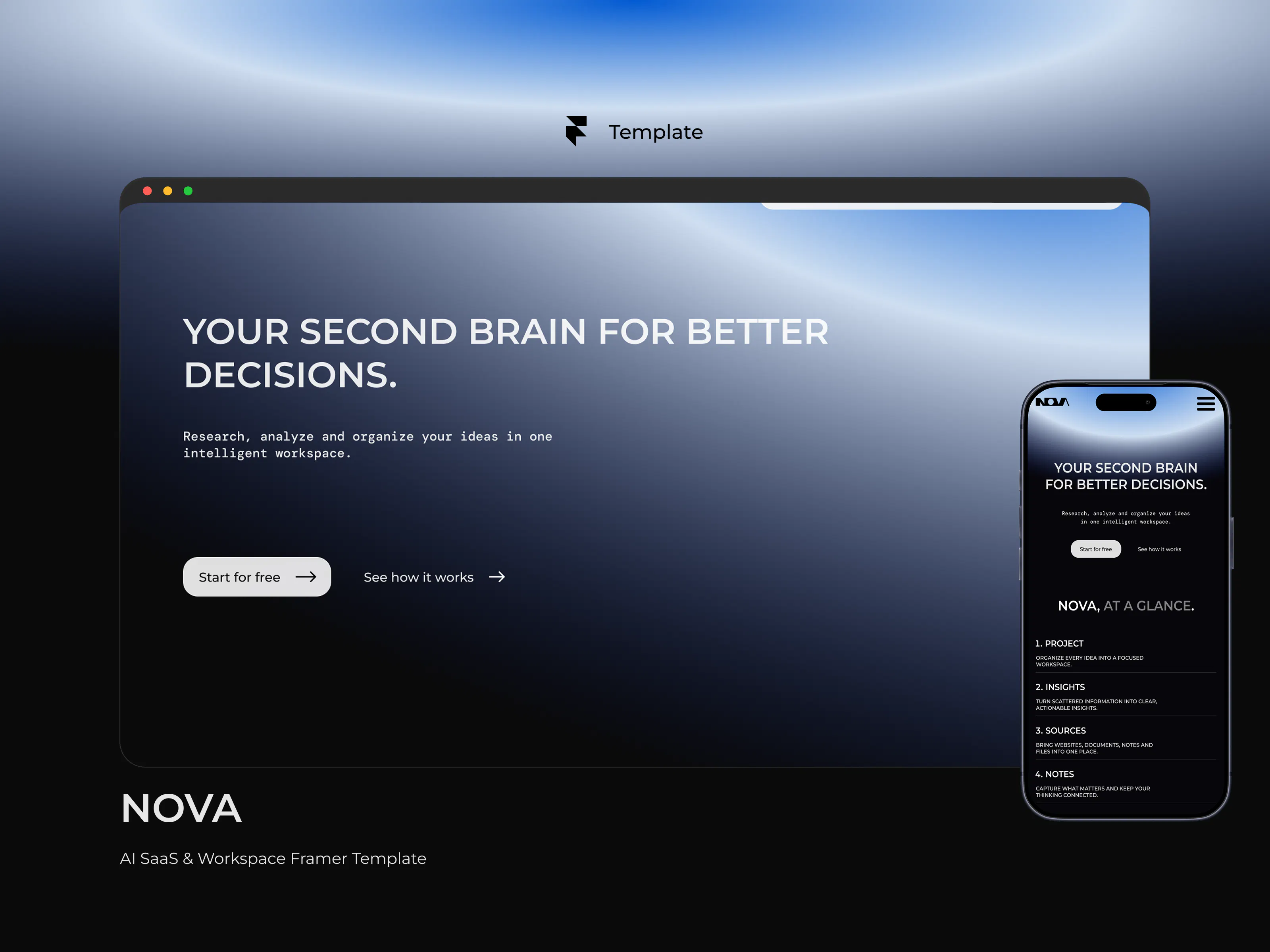 NOVA — AI & Spatial Framer Template gallery image
