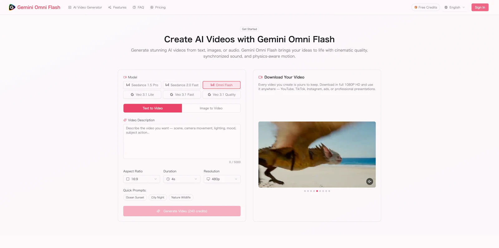 Gemini Omni Flash Video Generator  screenshot 3