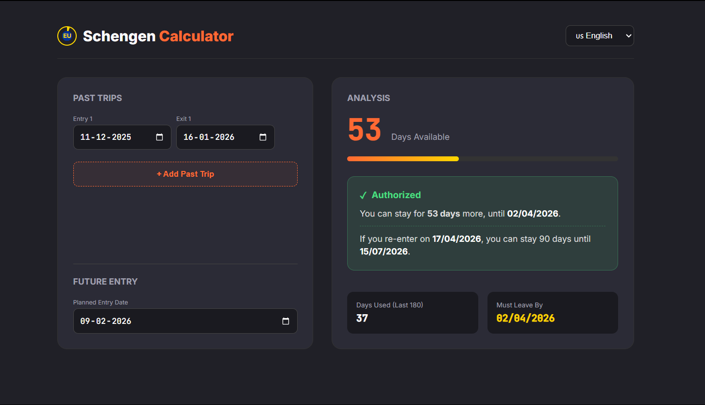 Schengen Calculator gallery image