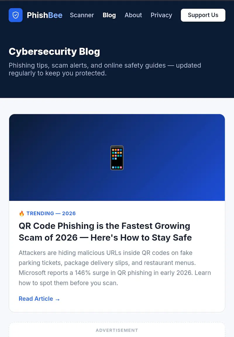 PhishBee — Whatsapp Scam and Url checker screenshot 1