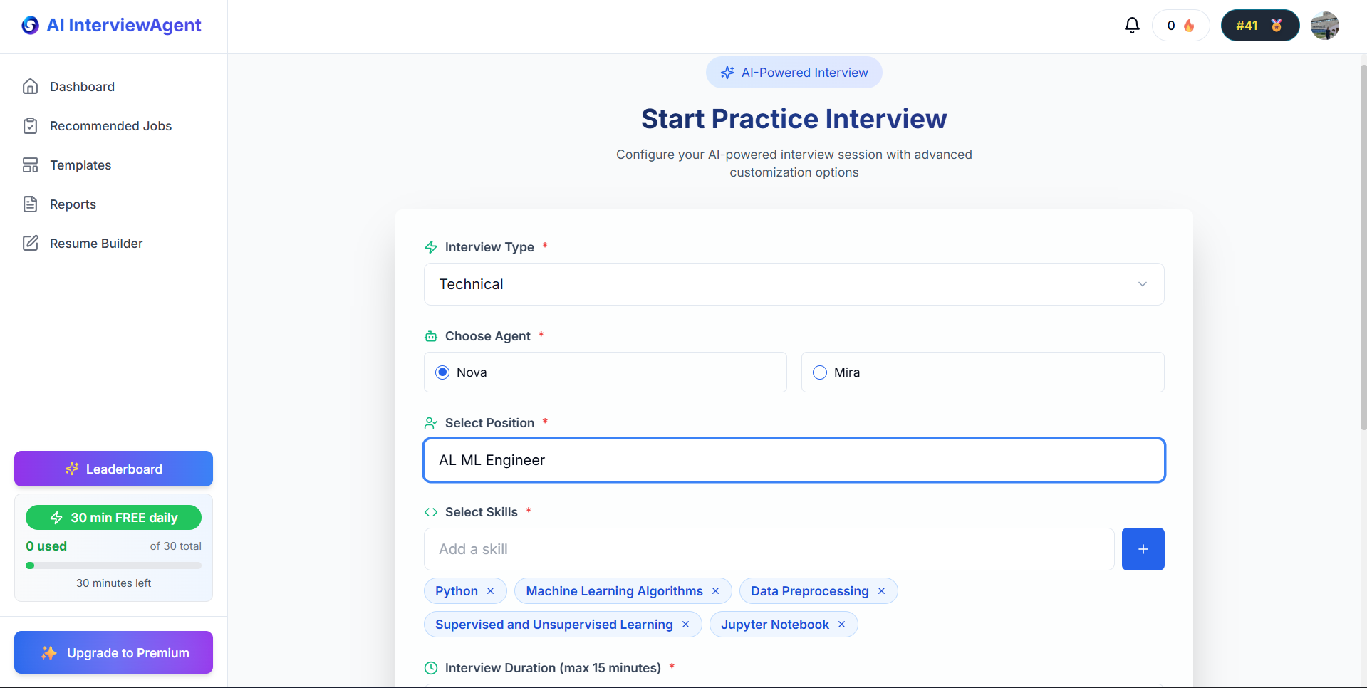 Mídia 4 de Agentes da entrevista da IA - Um lugar para empregos, preparação e feedback honesto