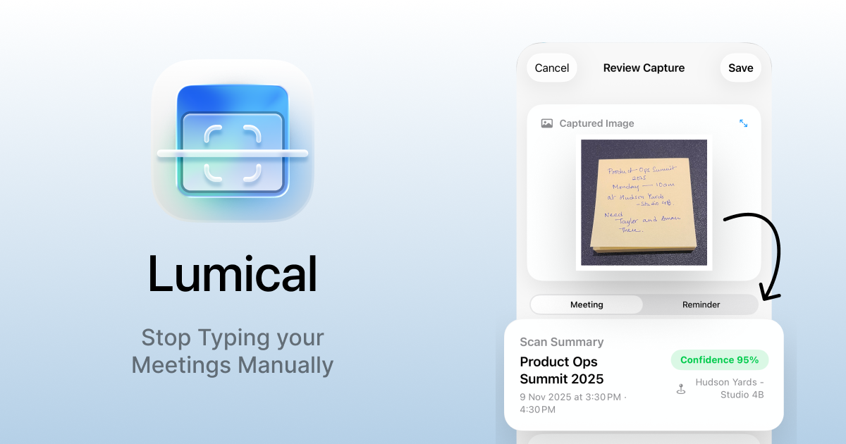 Lumical - Main screenshot showing features and interface