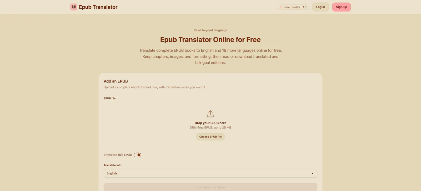 Epub Translator screenshot 2