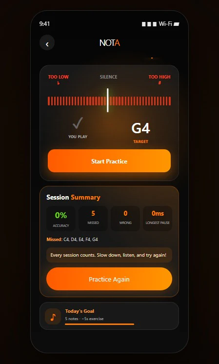 NOTA screenshot 1