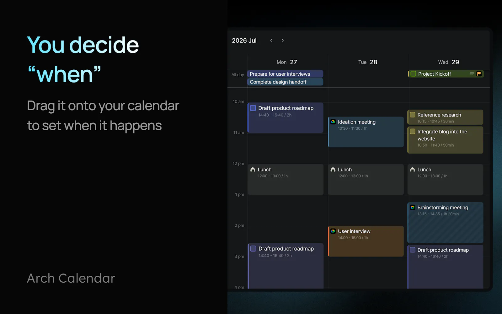 Arch Calendar screenshot 3