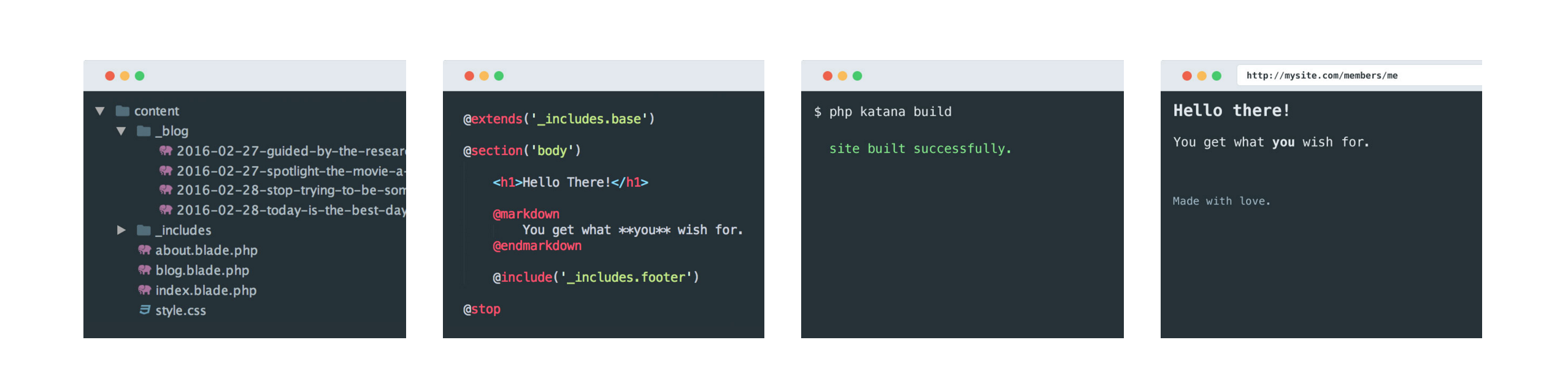 Katana - static site & blog generator gallery image