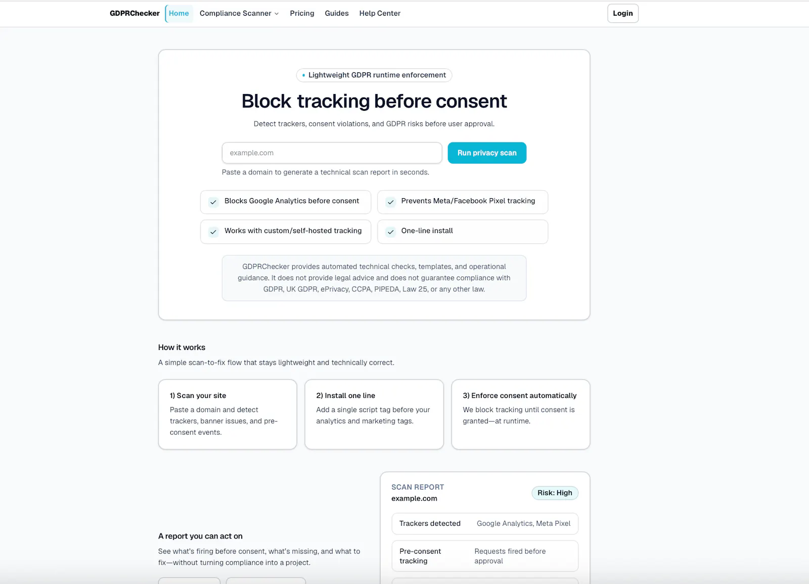 GDPRChecker screenshot 1