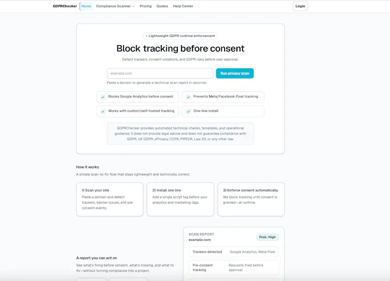 GDPRChecker screenshot 1