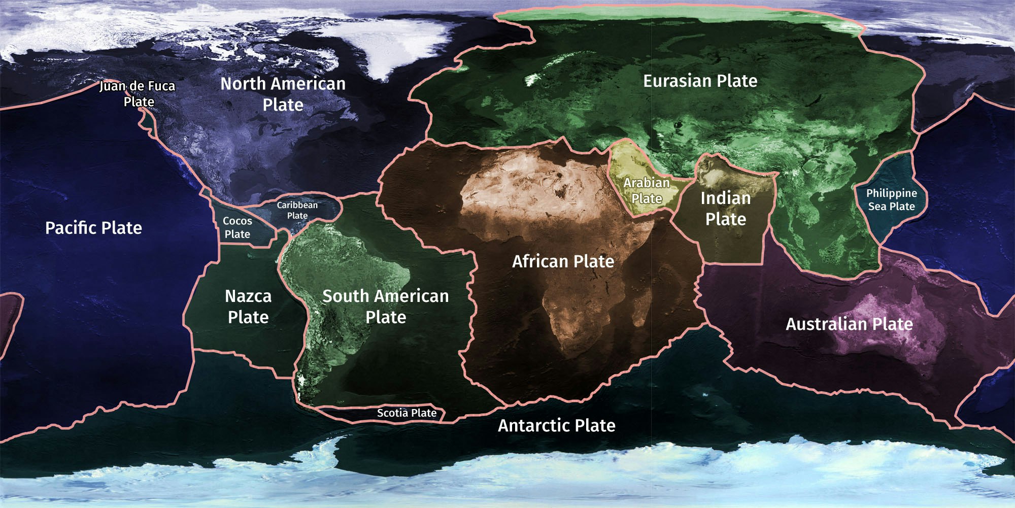 3D model of Earth plates
