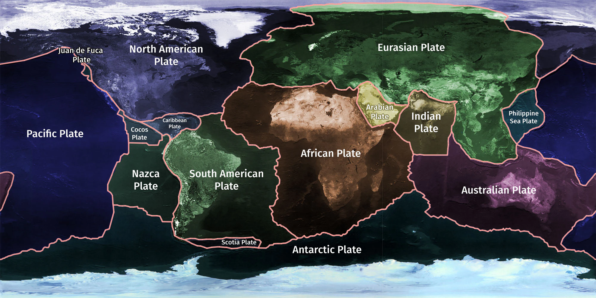 3D model of Earth plates