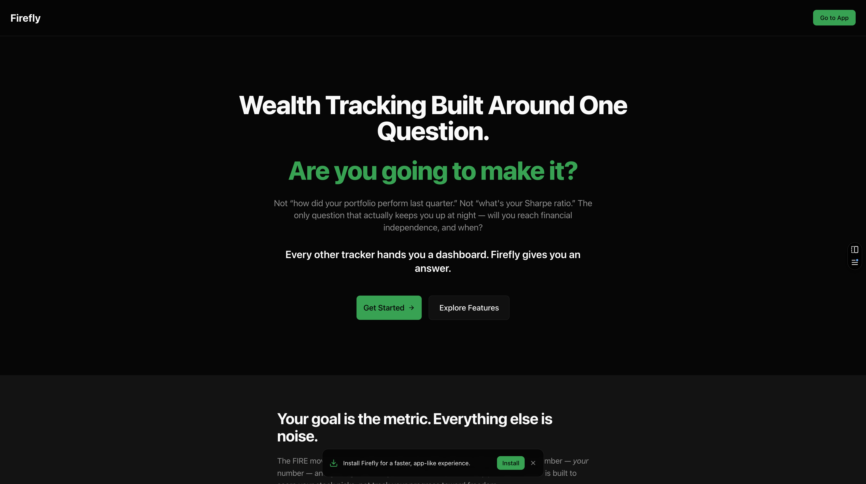 Firefly - Are You Going to Make It? - Main product screenshot demonstrating key features and user interface