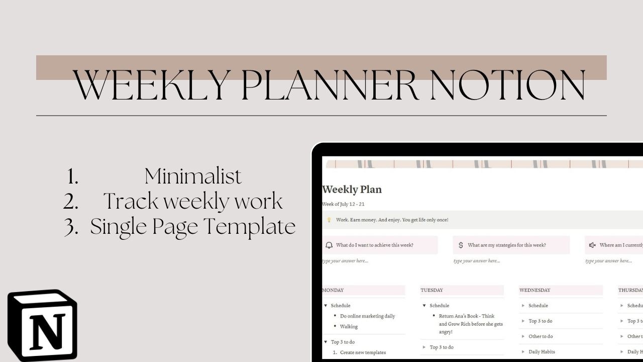 Plantilla de planificador semanal (noción)