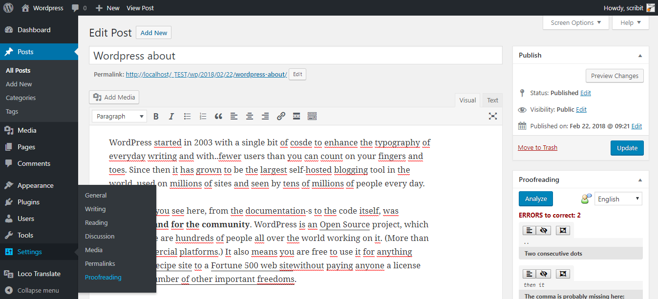 Proofreading Wordpress plugin gallery image