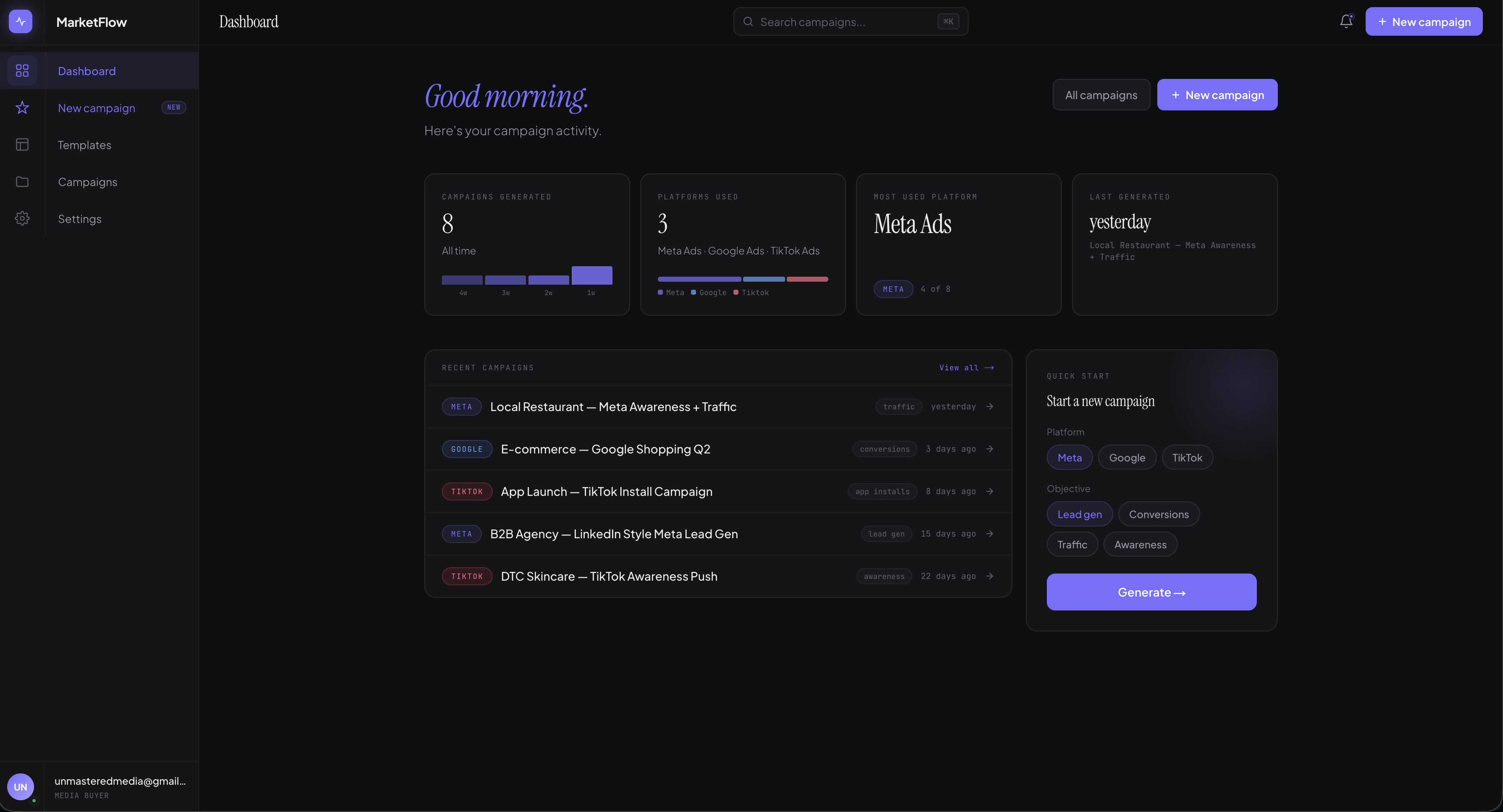 MarketFlow — AI Campaign Co-pilot gallery image