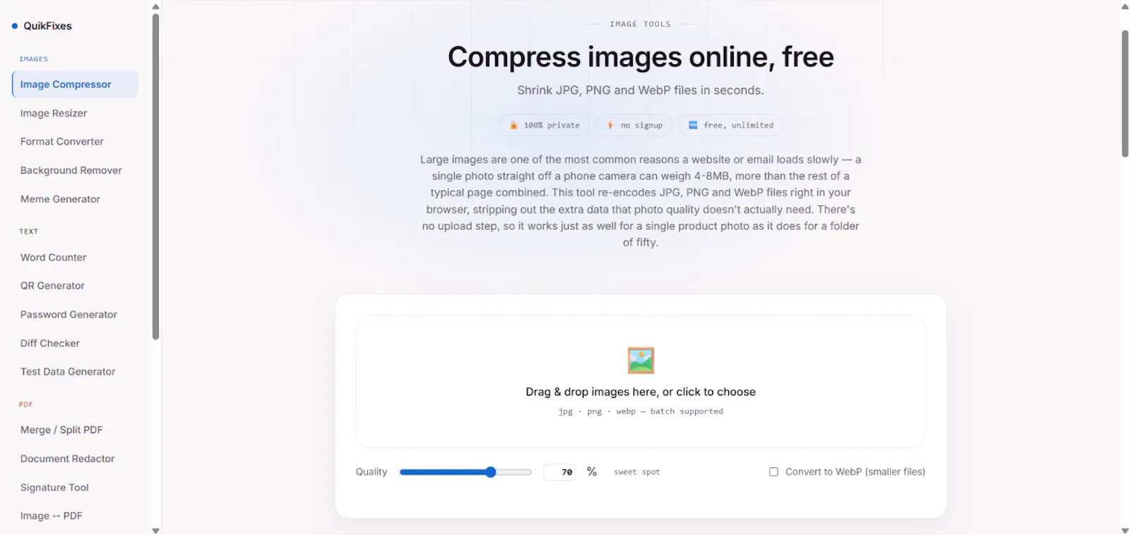 QuikFixes screenshot 1