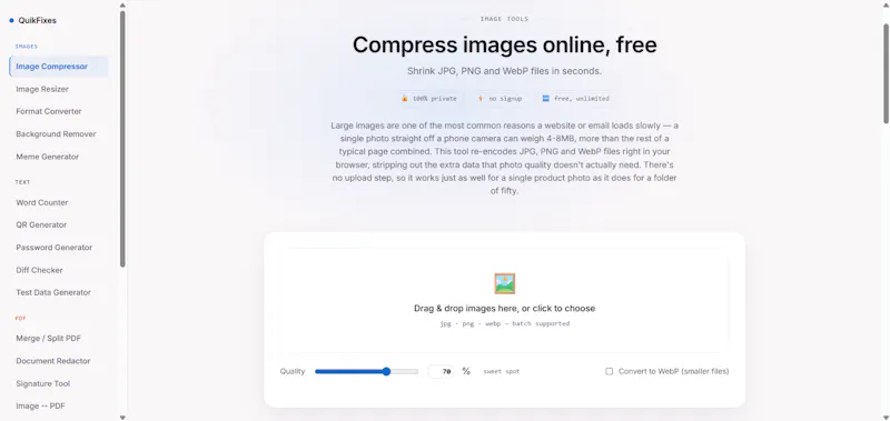 QuikFixes screenshot 1