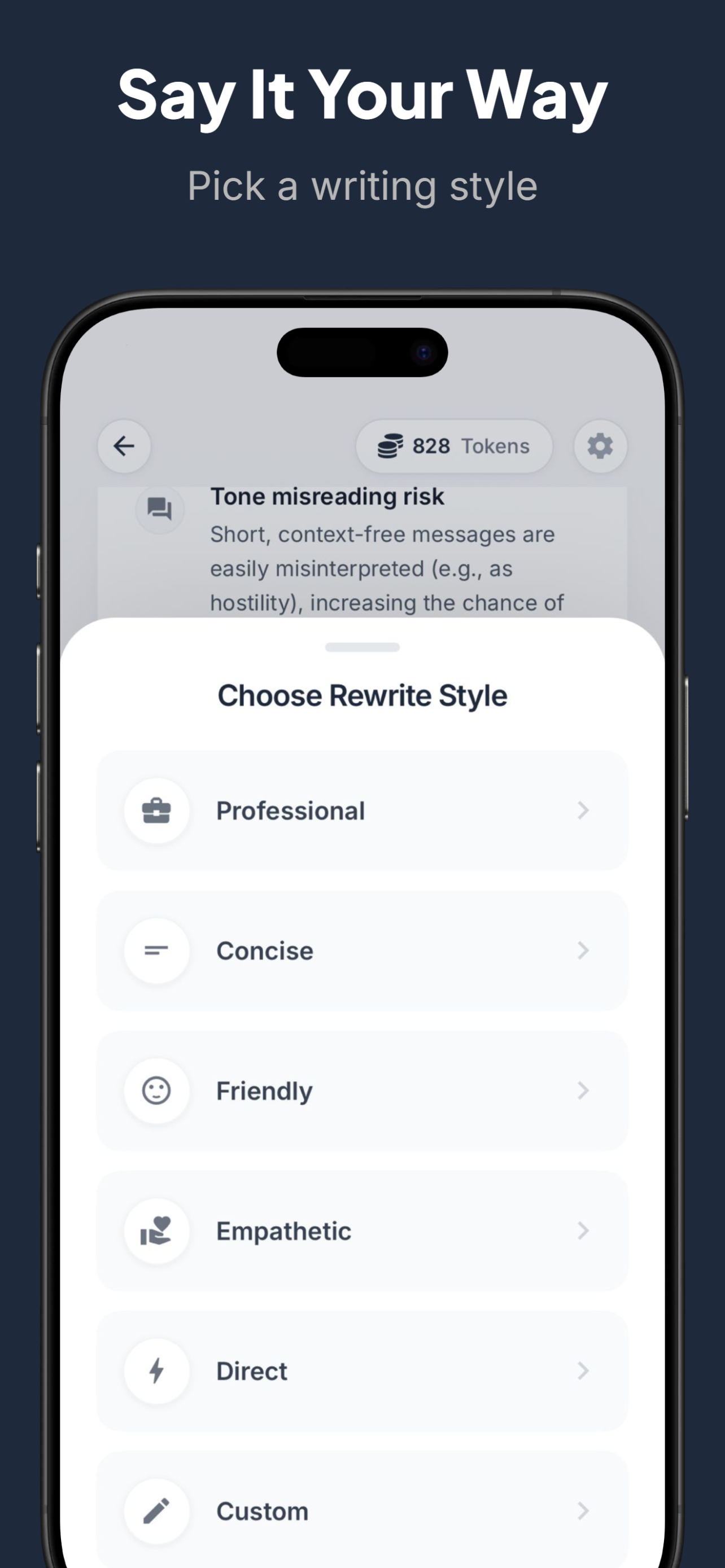 BeforeSend: Rewrite Message - Screenshot 3 showing product features and functionality