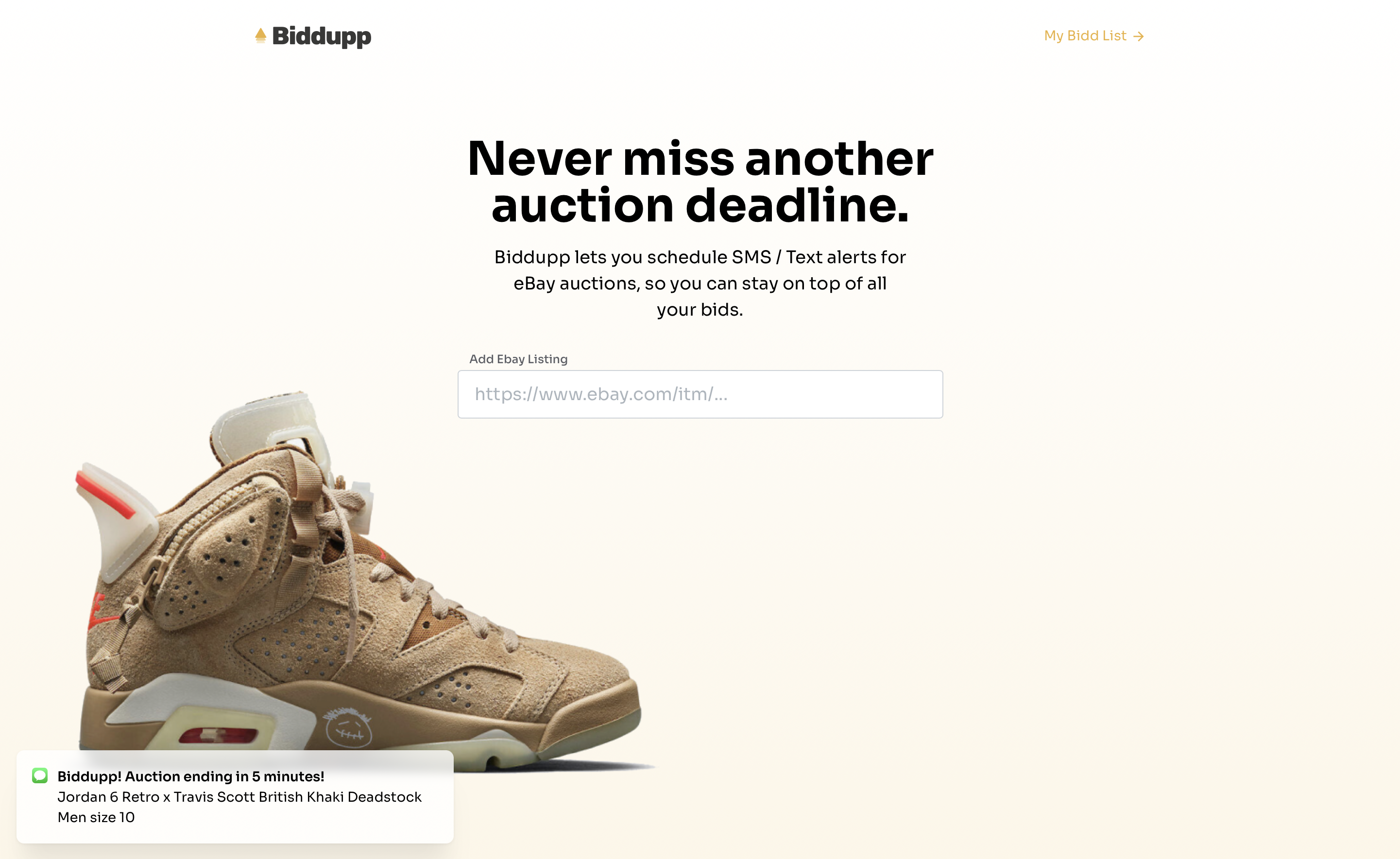 การเสนอราคา - กำหนดเวลา SMS ข้อความแจ้งเตือนสำหรับการประมูล eBay media 2