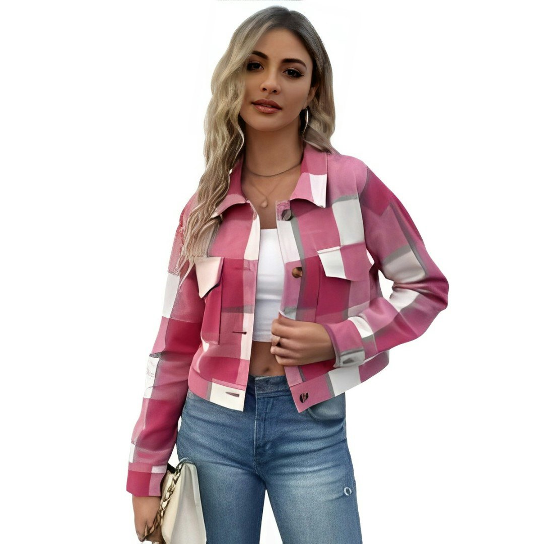 Flannel Plaid Long Sleeve Jacket