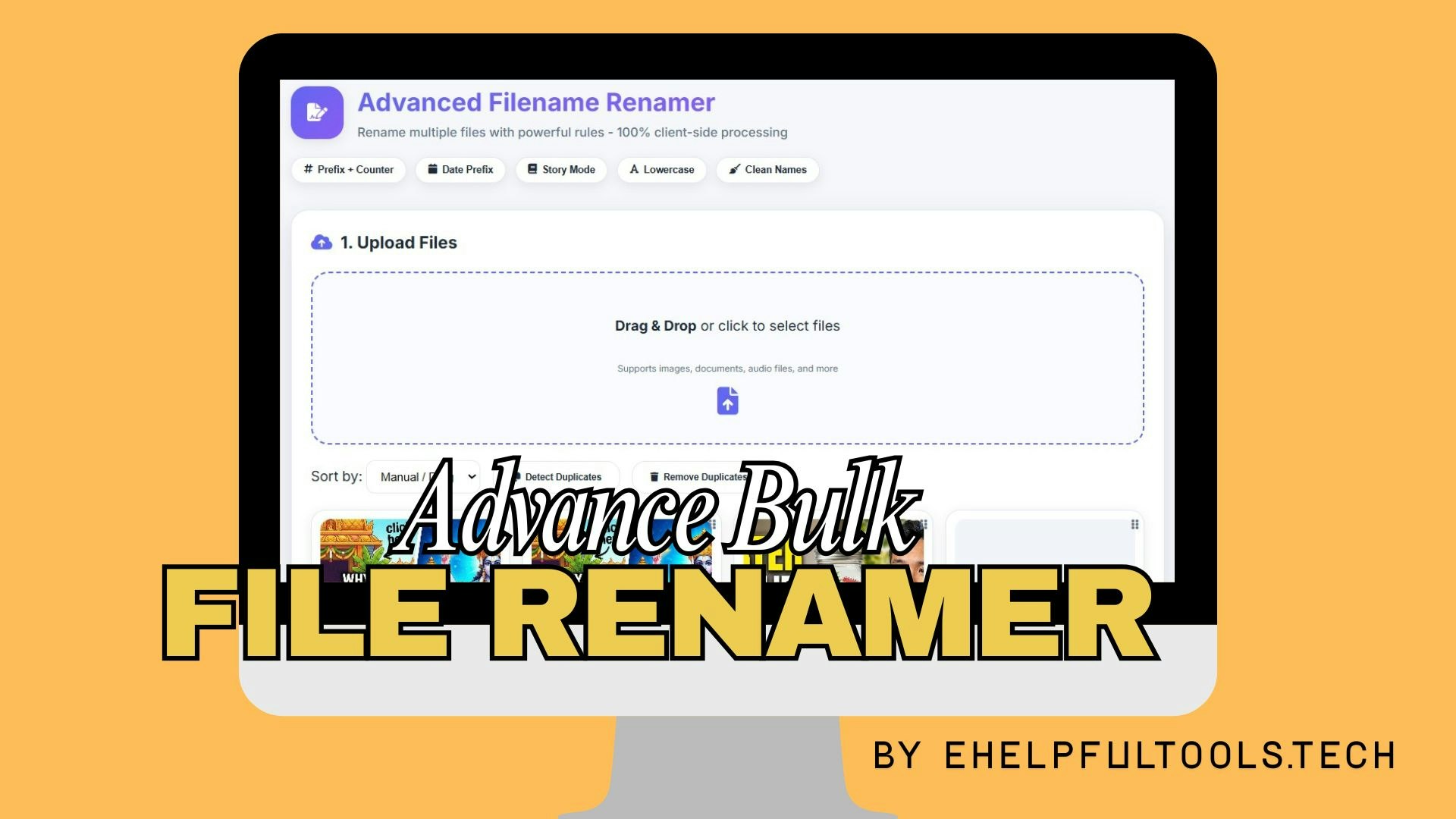Free Bulk Filename Renamer & Formatter - Main product screenshot demonstrating key features and user interface