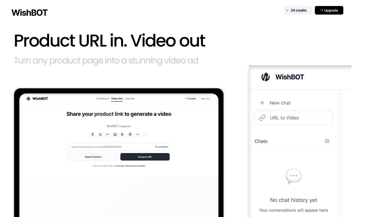 WishBOT - Screenshot 2 showing product features and functionality