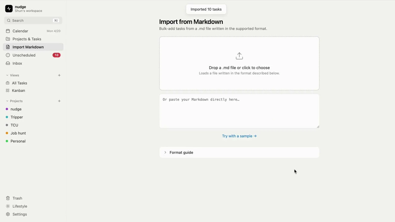 nudge screenshot 1 (video preview)