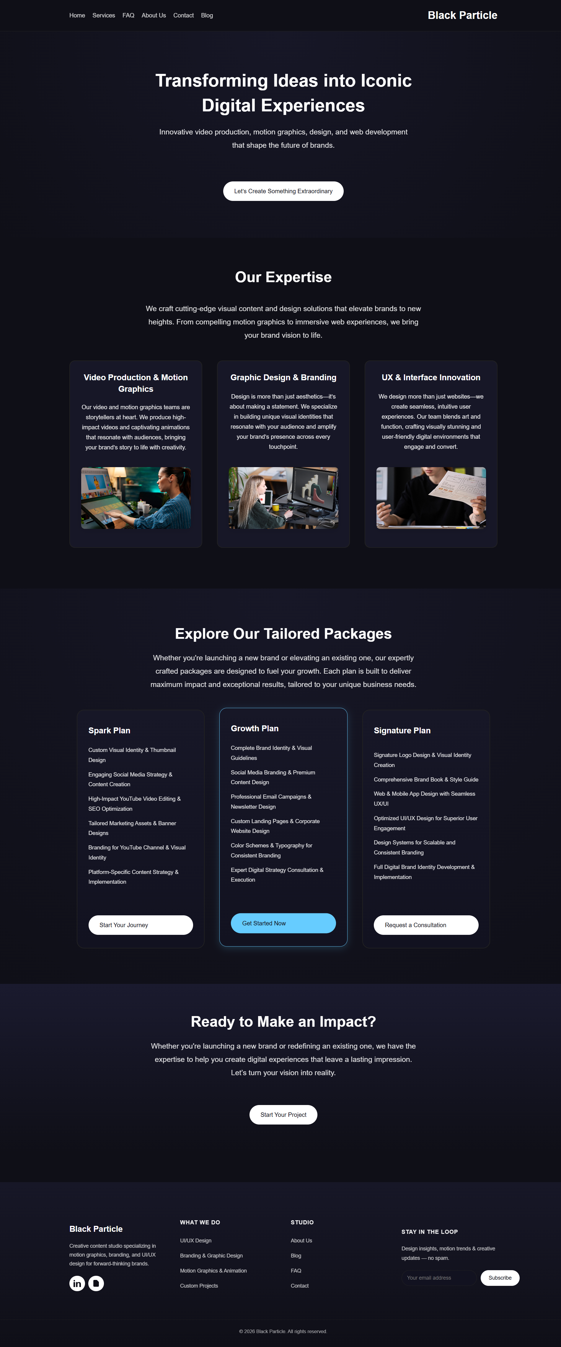 Black Particle - Main product screenshot demonstrating key features and user interface