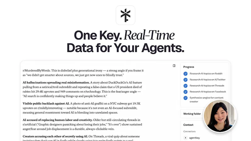 AgentKey screenshot 1 (video preview)