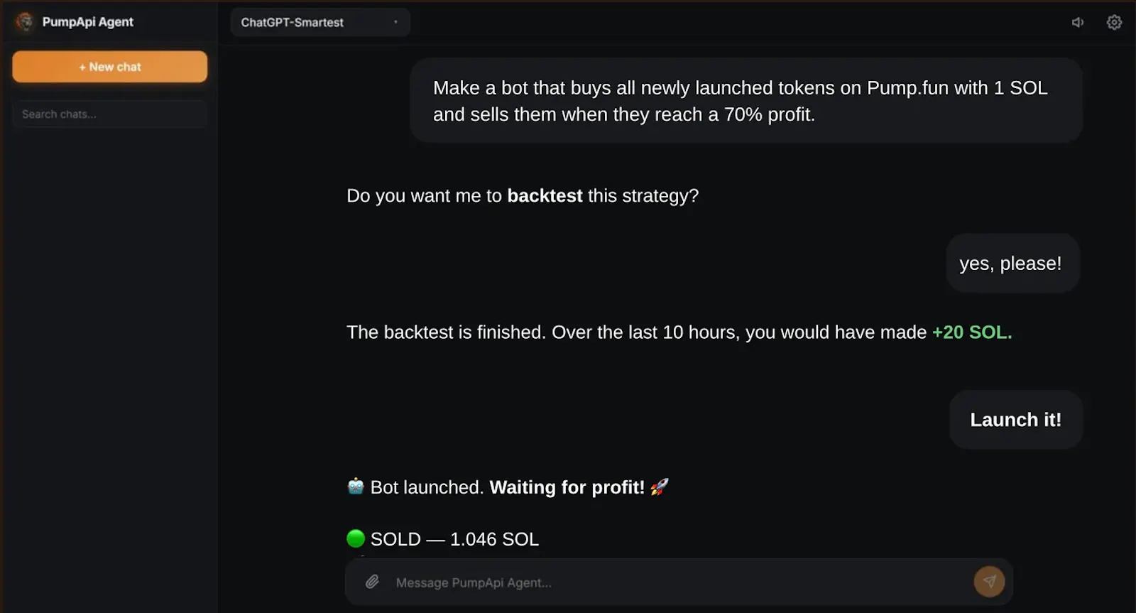 PumpApi Agent screenshot 3