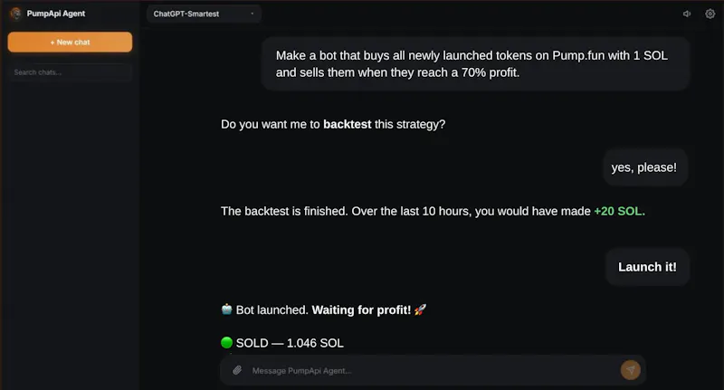 PumpApi Agent screenshot 3