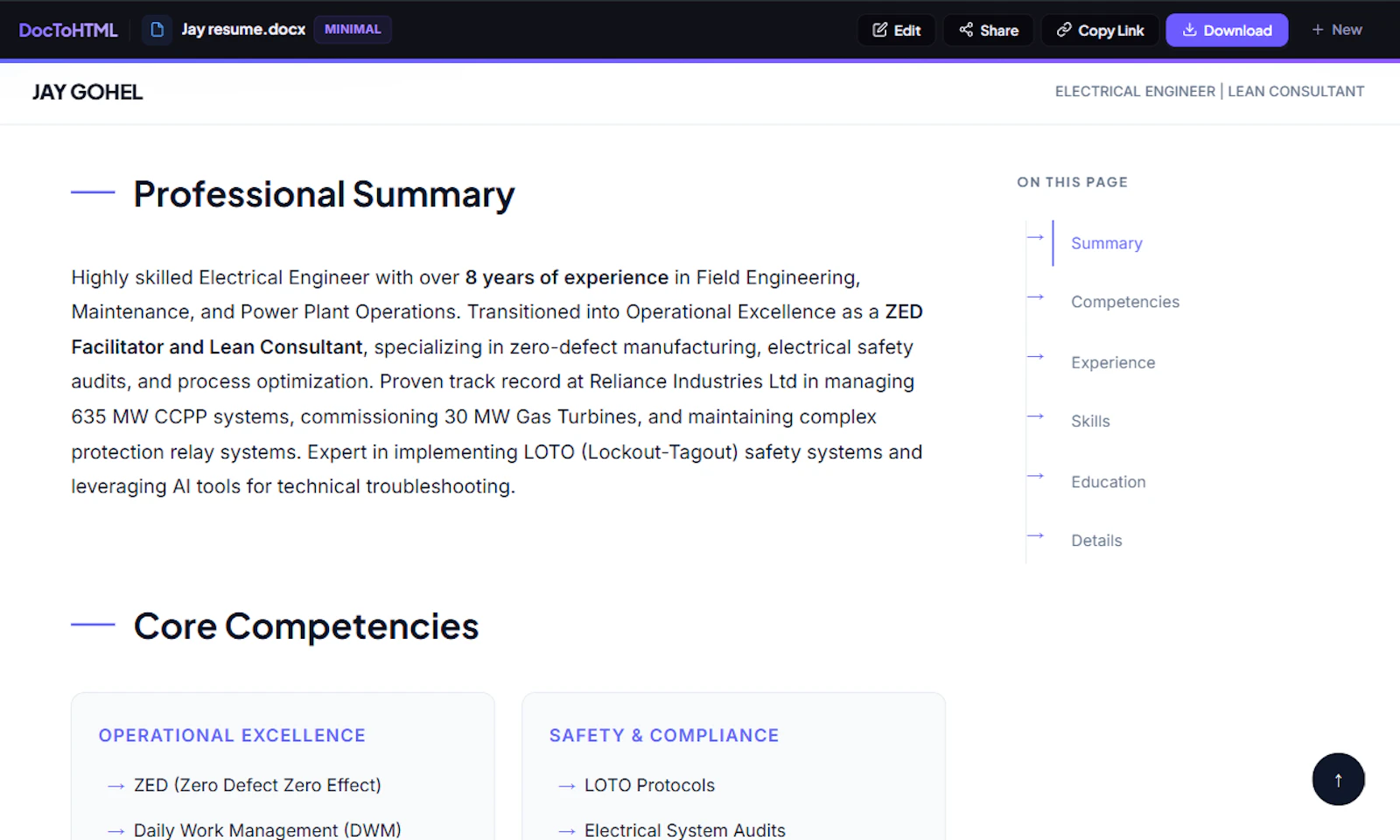 DocToHTML screenshot 5