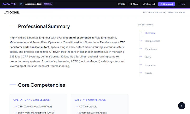 DocToHTML screenshot 5