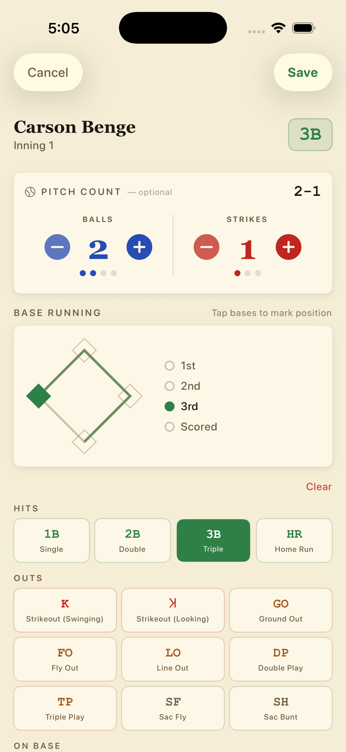 Baseball Scorecard Classic