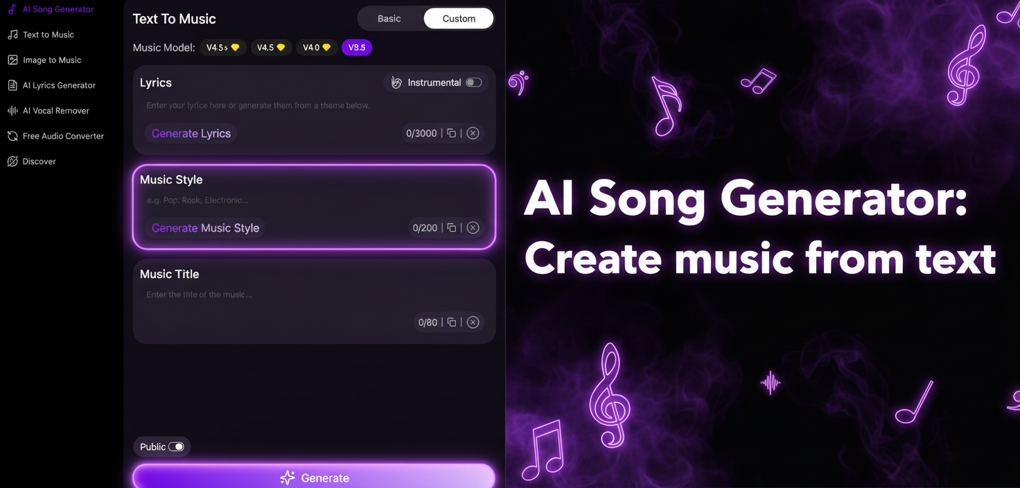 Media Nhà sản xuất âm nhạc AI - Tạo âm nhạc AI tốt nhất với Music Maker AI 3