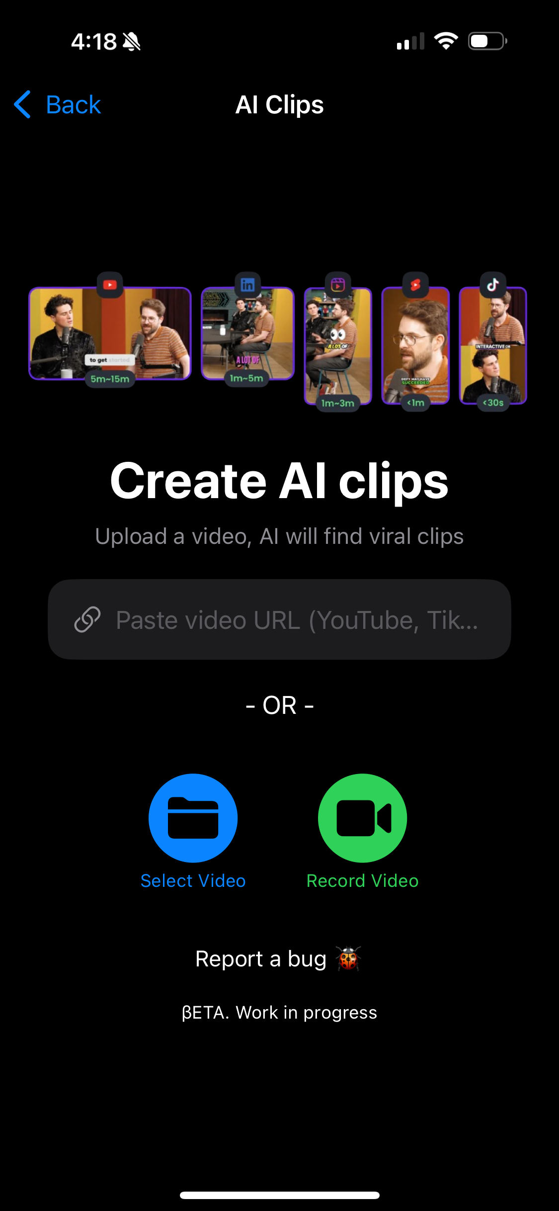 Create Viral Video clips with AI gallery image