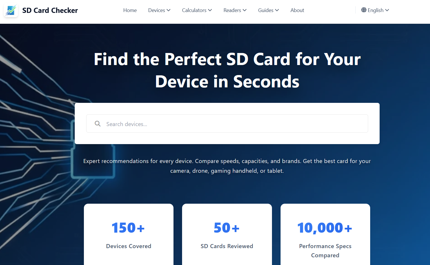 SD Card Checker - Main product screenshot demonstrating key features and user interface