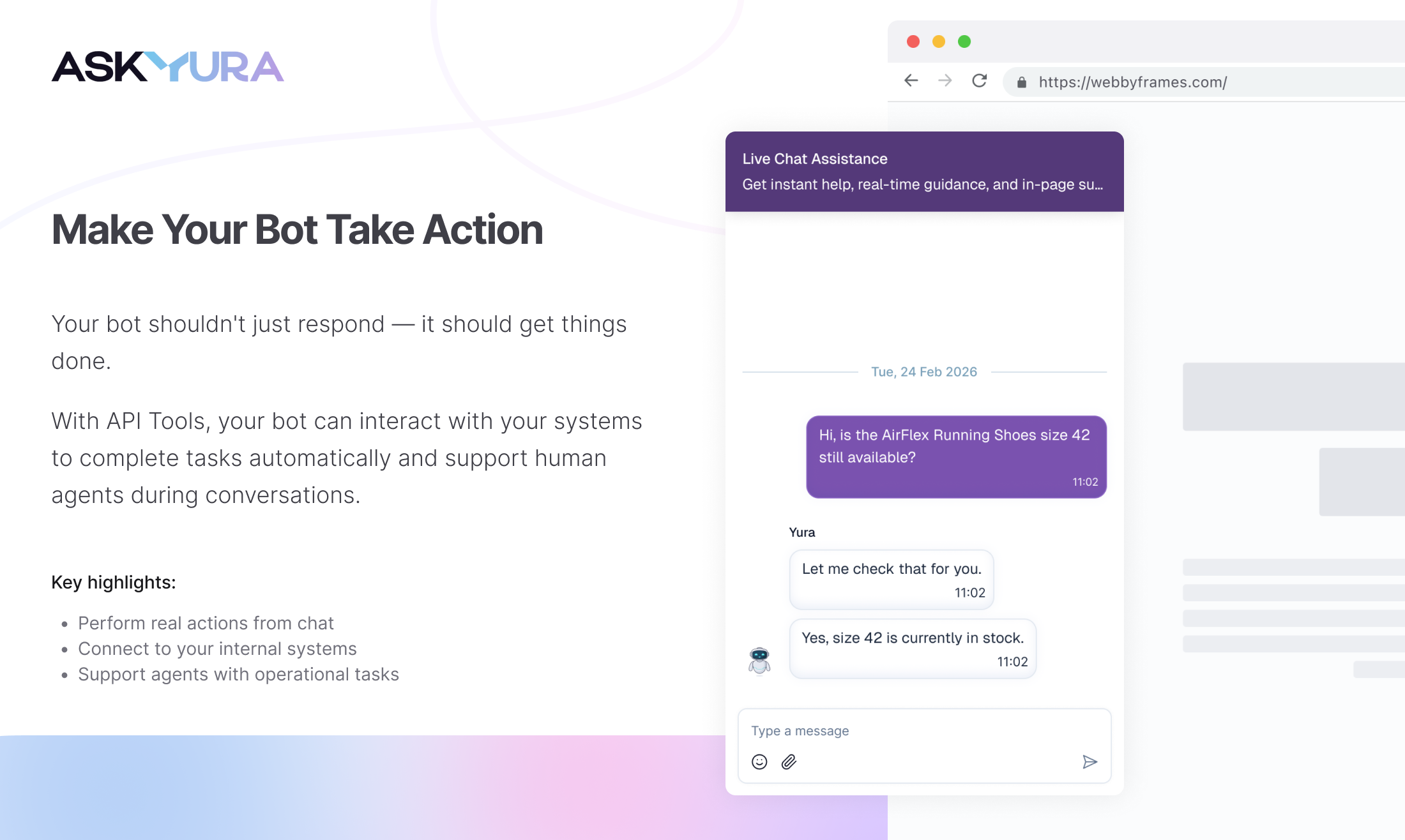 Action-Driven Chatbots with API Tools gallery image