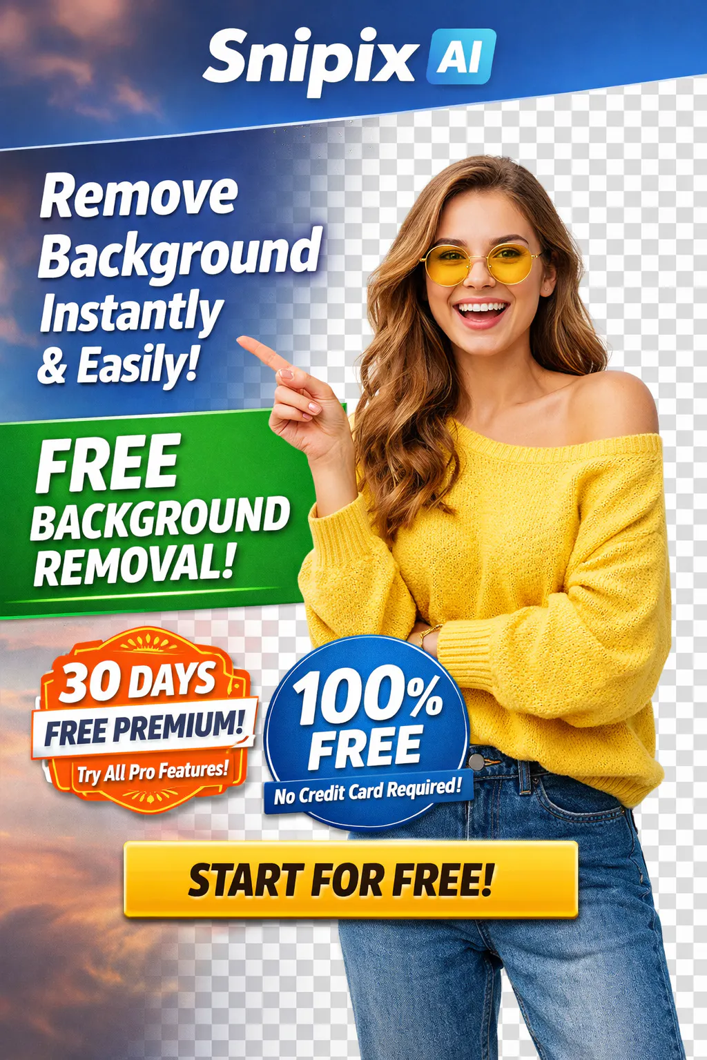 Snipix AI - Free Removal backgrounds product banner