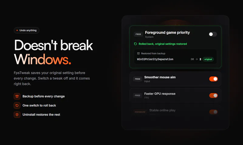 FpsTweak screenshot 3