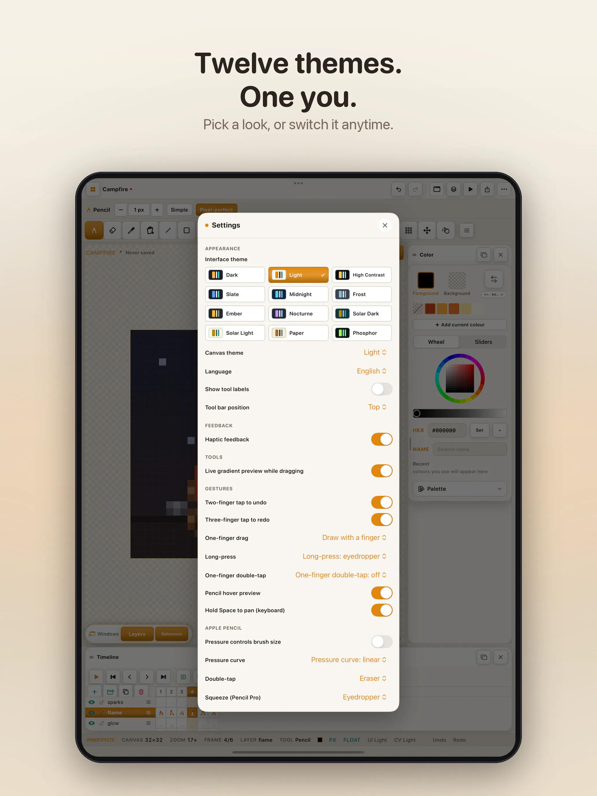 Ambersprite — Pixel Art Studio for iPad gallery image