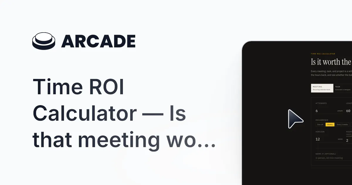 Time ROI Calculator  gallery image