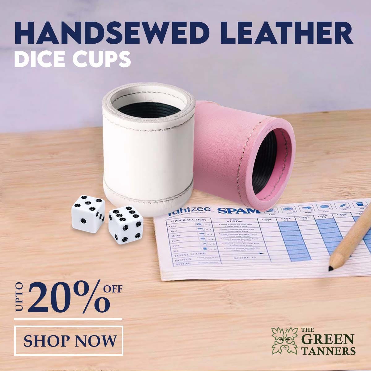 Leather Dice Cups with Ribbed Interior media 1