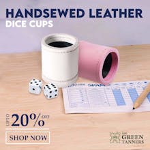 Leather Dice Cups with Ribbed Interior gallery image