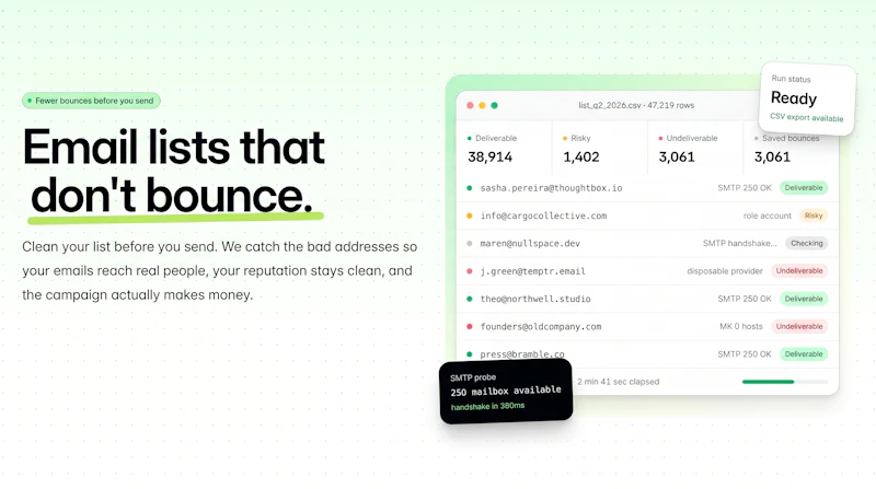 CleanMyList.io screenshot 1