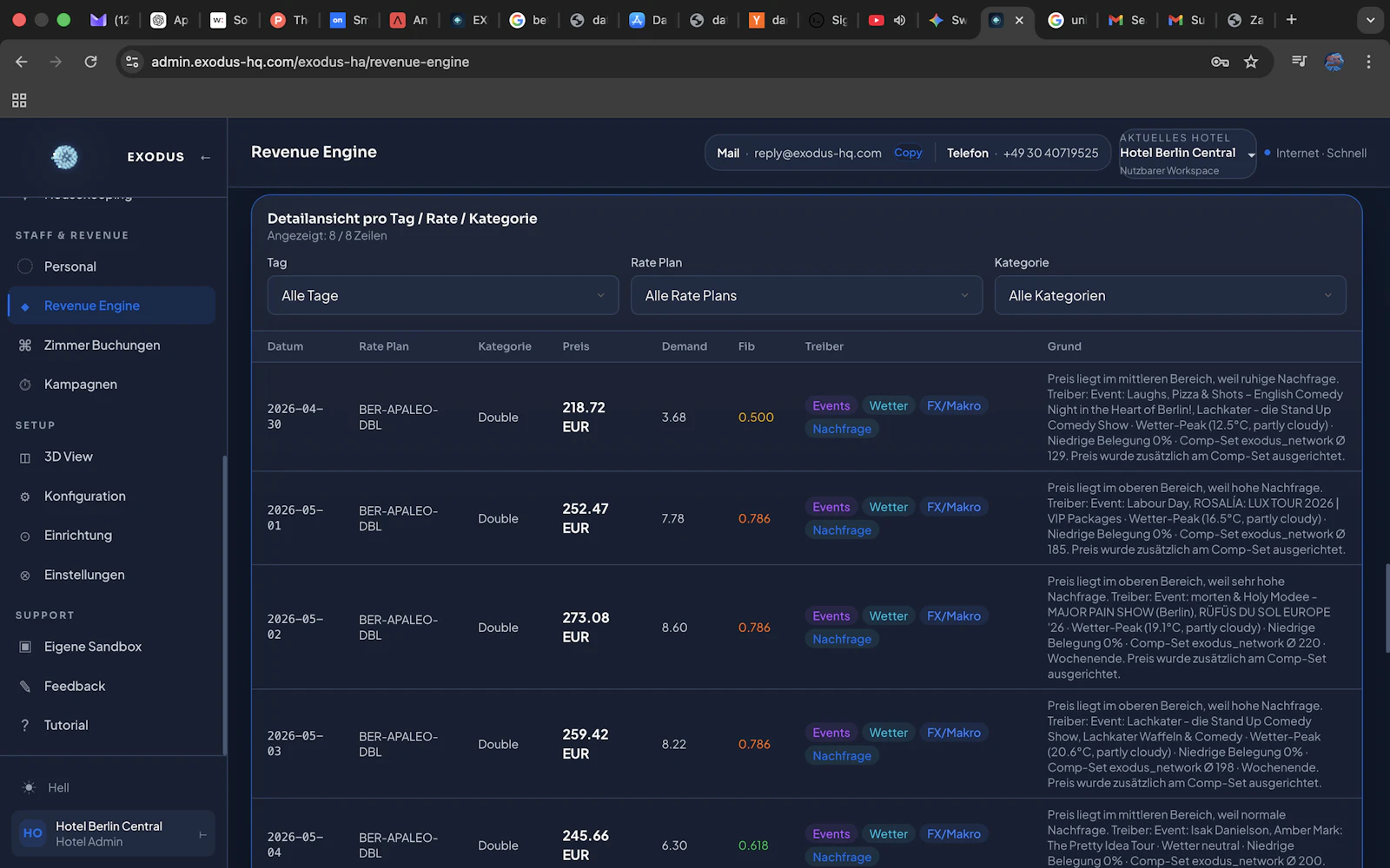 EXODUS Hotel Intelligence screenshot 28