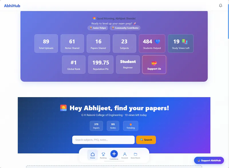 AbhiHub screenshot 2