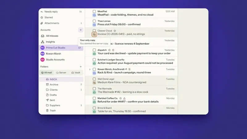 MailVault screenshot 1 (video preview)