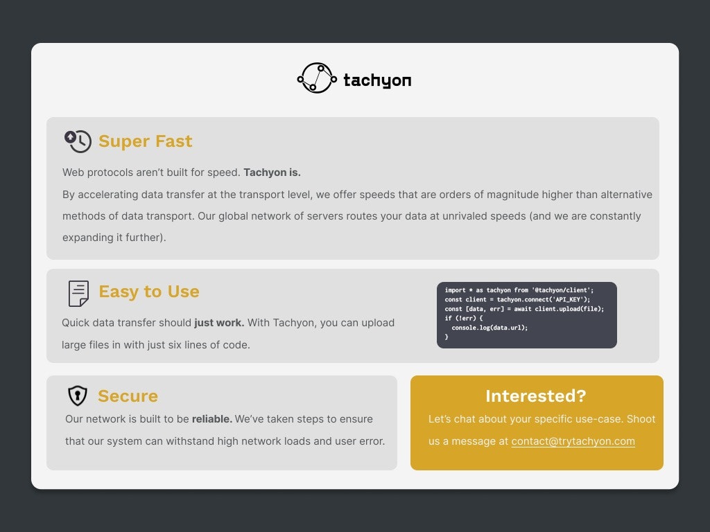 Tachyon gallery image