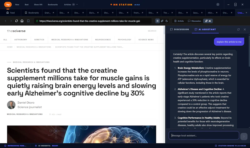 Hacker News Station screenshot 3