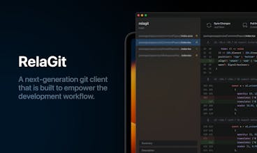 RelaGit徽标 - 体验版本控制的未来，使用RelaGit，这款革命性的Git客户端旨在优化您的工作流程，带来最高效的效率。